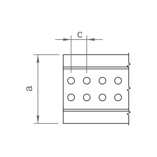 Novotegra короткий профіль C47 з EPDM 385 мм